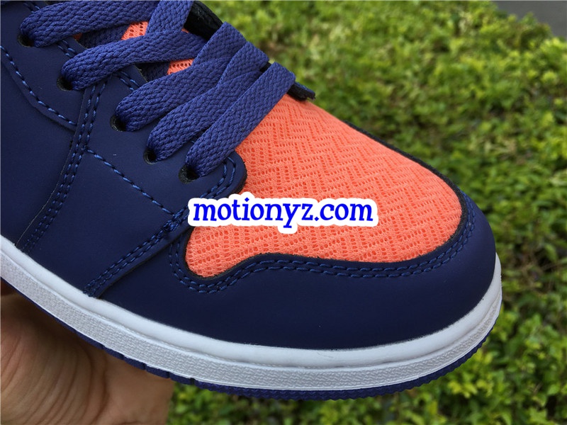 Authentic Air Jordan 1 High Retro GS Orange Blue